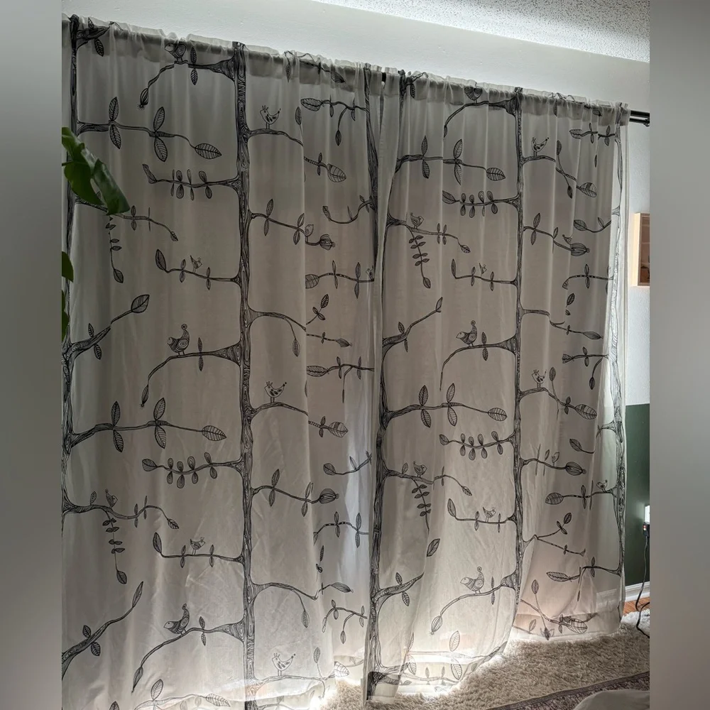 Pair of IKEA Light Filtering Curtains